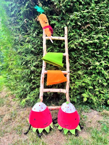 Zwergenmütze für jedes Kind Bunte Leiter mit Zwergenmützen für den Zwergengeburtstag